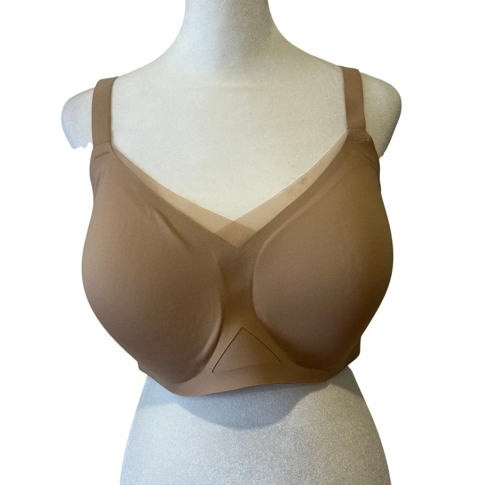 Honeylove Crossover Bra M++ Tan Sand Wire-Free Removable Pads Comfort LWBR0303
